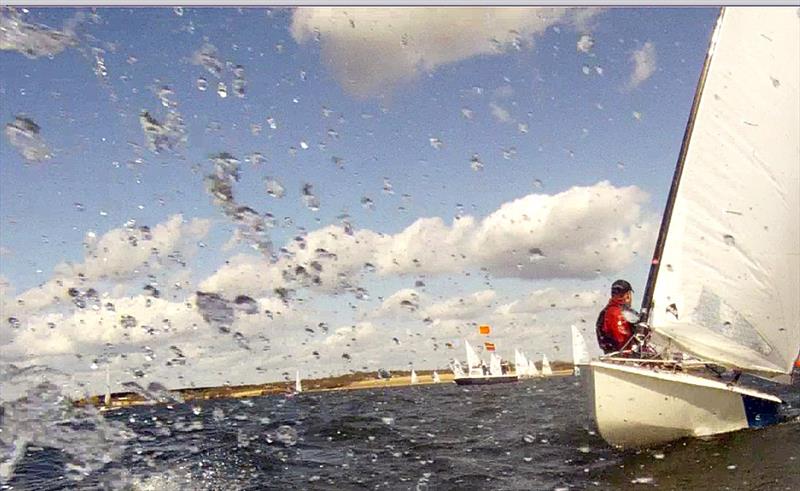 Terry Curtis in the OK Dinghy British Inland Championships at Grafham - photo © Robert Deaves