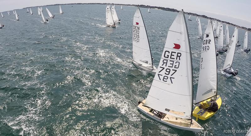 OK Dinghy Worlds at Quiberon day 2 photo copyright Robert Deaves taken at Société des Régates de Saint Pierre Quiberon and featuring the OK class