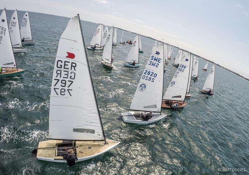 OK Dinghy Worlds at Quiberon day 2 photo copyright Robert Deaves taken at Société des Régates de Saint Pierre Quiberon and featuring the OK class