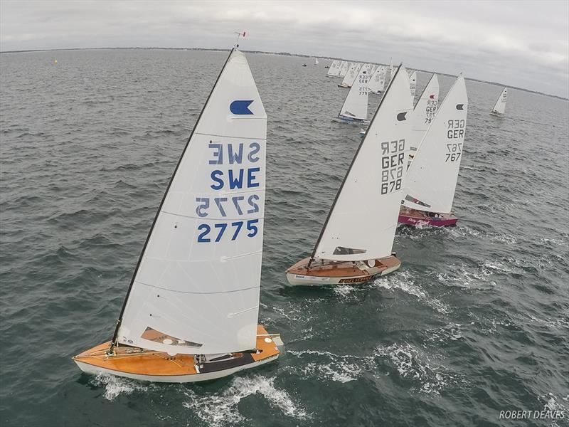 Final day of OK Dinghy Worlds at Quiberon photo copyright Robert Deaves / Finn Class taken at Société des Régates de Saint Pierre Quiberon and featuring the OK class