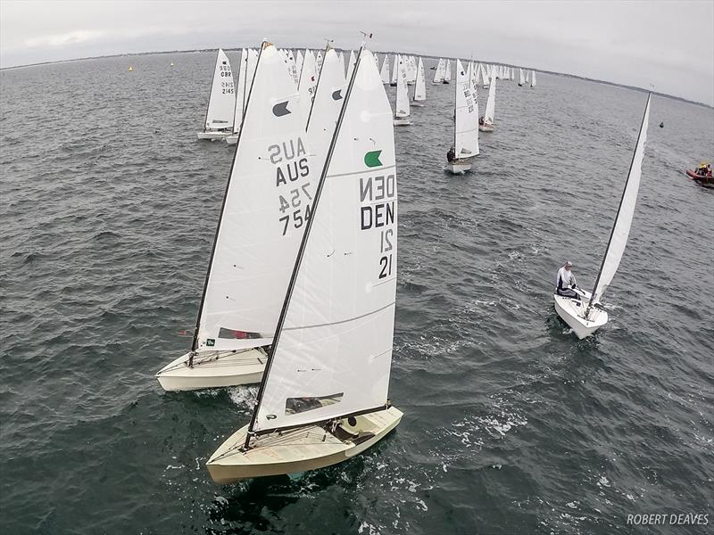 Final day of OK Dinghy Worlds at Quiberon photo copyright Robert Deaves / Finn Class taken at Société des Régates de Saint Pierre Quiberon and featuring the OK class