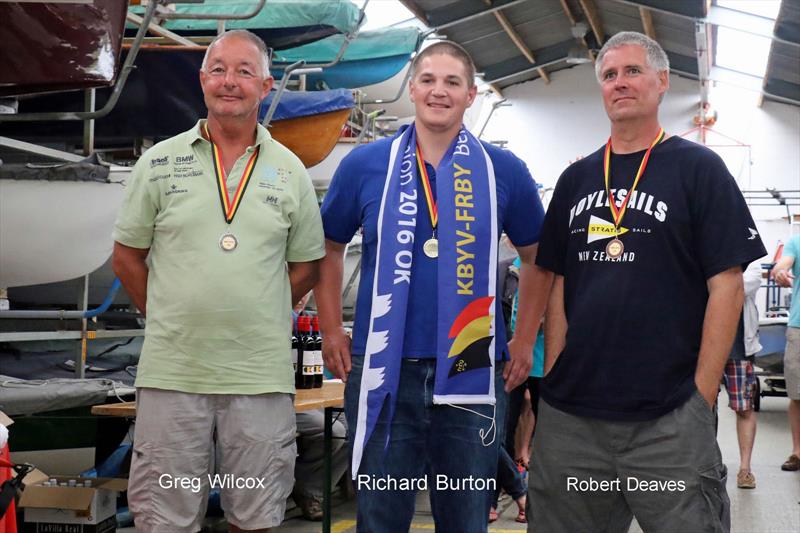 Belgian OK Dinghy Nationals (l-r) Greg Wilcox, Richard Burton & Robert Deaves photo copyright OK Class taken at Koninklijke Liberty Yacht Club and featuring the OK class