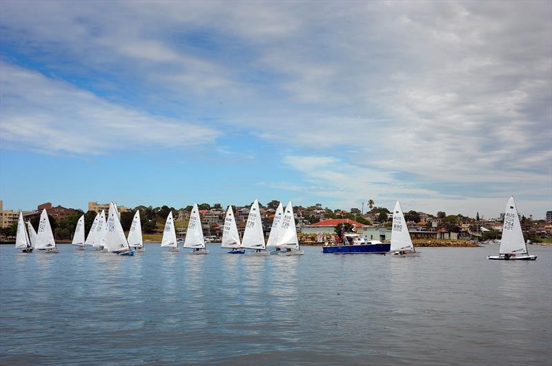 OK Dinghies commence Bill Tyler sail past photo copyright Bruce Kerridge taken at Drummoyne Sailing Club and featuring the OK class