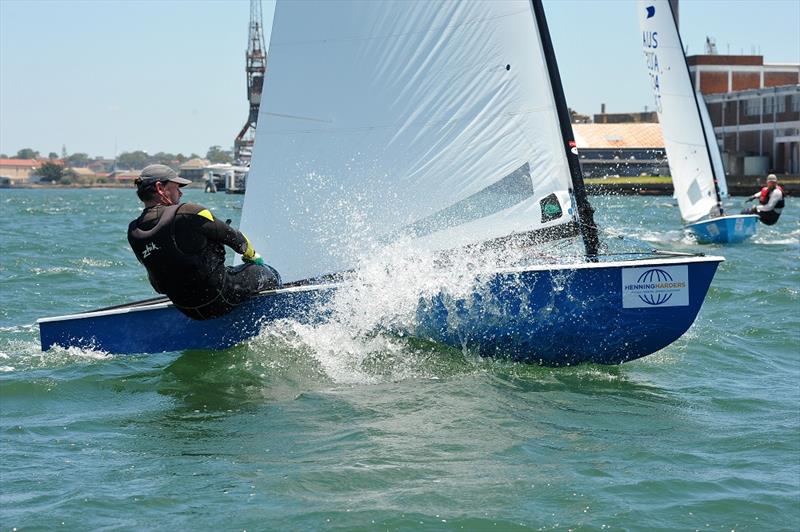 Mark Jackson wins the Australian OK Nationals photo copyright Bruce Kerridge taken at Drummoyne Sailing Club and featuring the OK class