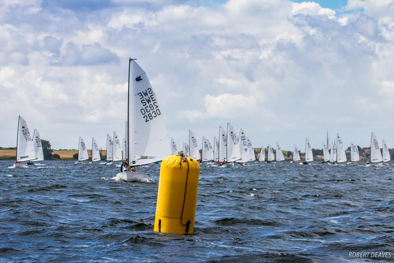 Jonas Borjesson on day 3 of the OK Dinghy European Championship photo copyright Robert Deaves taken at  and featuring the OK class