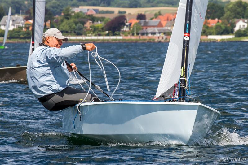 Thomas Hansson-Mild on day 3 of the OK Dinghy European Championship photo copyright Robert Deaves taken at  and featuring the OK class