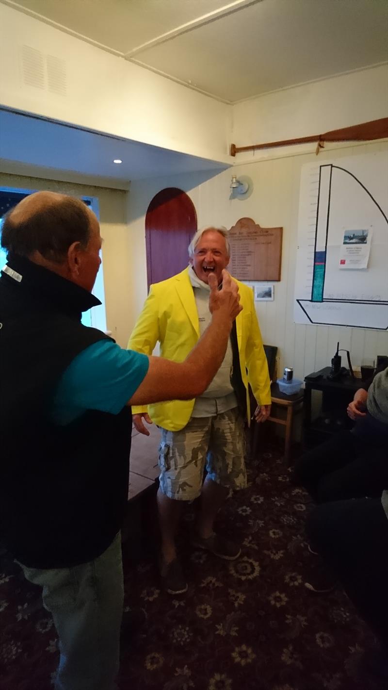 Dougal Henshall's jacket during the OK Nationals at Herne Bay photo copyright Dave Bourne taken at Herne Bay Sailing Club and featuring the OK class