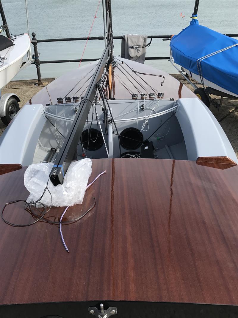 Andy Osman restored boat during the OK Nationals at Herne Bay photo copyright Karen Robertson taken at Herne Bay Sailing Club and featuring the OK class