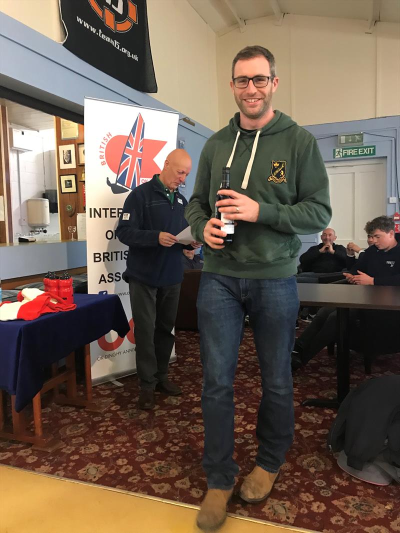 Ed Bradburn wins the OK End of Season Championship at Burton photo copyright Karen Robertson taken at Burton Sailing Club and featuring the OK class