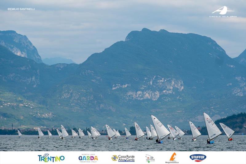 2021 OK Dinghy International Regatta fleet on Lake Garda photo copyright Emilio Santinelli / Circolo Vela Arco taken at Circolo Vela Arco and featuring the OK class
