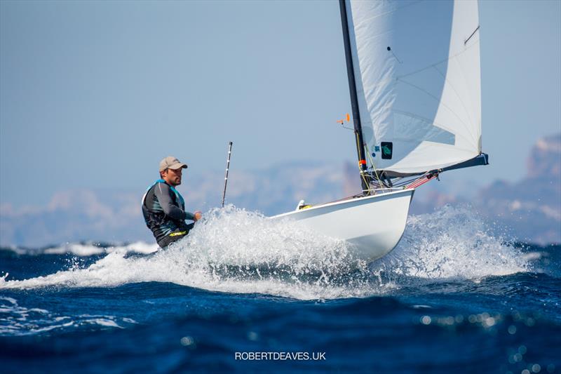 Tim Petetin on day 3 of the OK Dinghy Autumn Trophy 2021 - photo © Robert Deaves