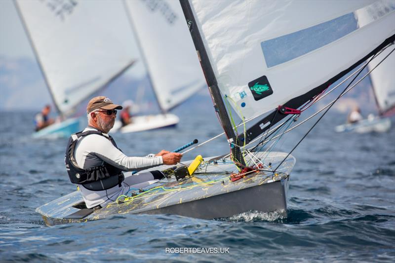 Greg Wilcox at the OK Dinghy Autumn Trophy 2021 - photo © Robert Deaves