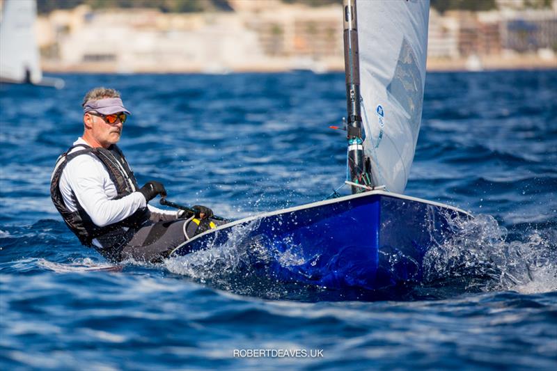 Laurent Hay at the OK Dinghy Autumn Trophy 2021 photo copyright Robert Deaves taken at Société Nautique de Bandol and featuring the OK class