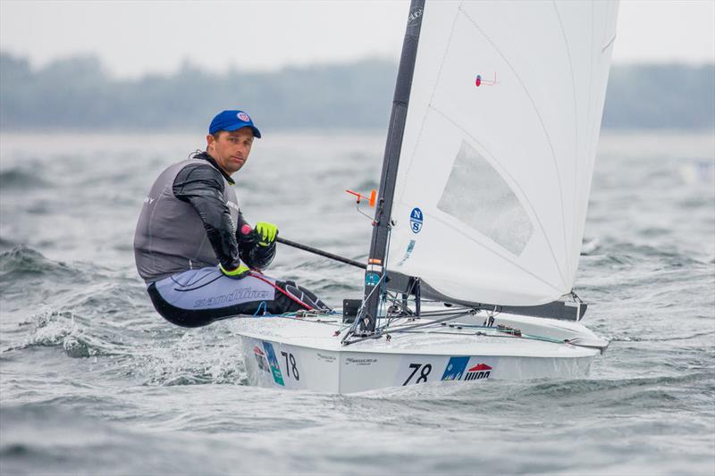 Jan Kurfeld on day 2 of the OK Dinghy World Championship photo copyright Robert Deaves taken at  and featuring the OK class