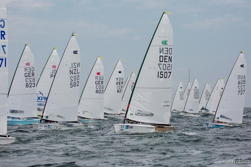 2018 OK Dinghy World Championship, Warnemünde - Day 4 photo copyright Robert Deaves taken at  and featuring the OK class