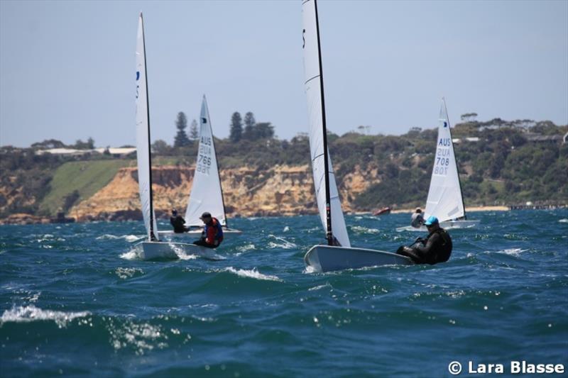 James Bevis leads upwind - Day 4 - Australian OK Dinghy Nationals photo copyright Lara Blasse taken at  and featuring the OK class