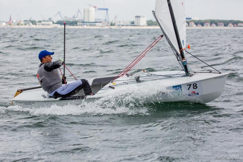 Jan Kurfeld took bronze at the 2018 OK Dinghy World Championship photo copyright Robert Deaves taken at Wakatere Boating Club and featuring the OK class
