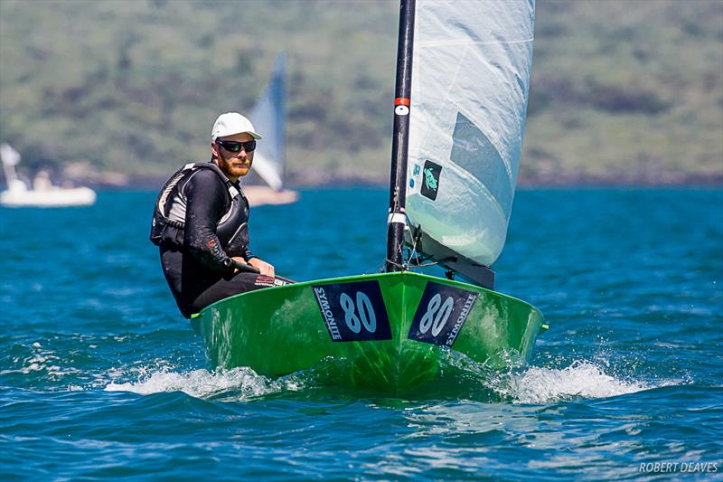 Luke O'Connell (NZL) - Day 1, 2019 Symonite OK Worlds , Wakatere BC, February 10, 2019 photo copyright Robert Deaves taken at Wakatere Boating Club and featuring the OK class