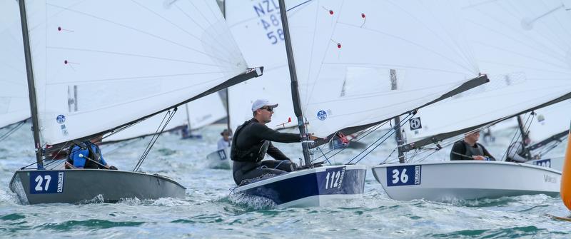 Dan Slater (112) - Day 3, Symonix OK World Championship, Wakatere Boating Club, February12, 2019 photo copyright Richard Gladwell taken at Wakatere Boating Club and featuring the OK class