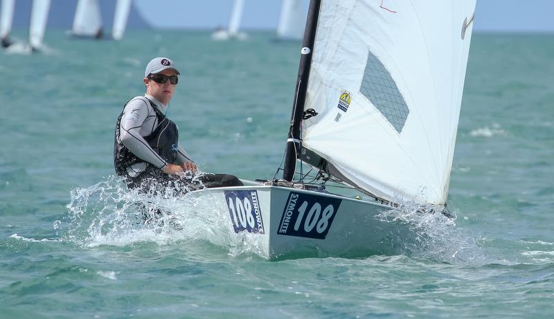 Josh Armit (NZL)- second overall - Day 3, Symonix OK World Championship, Wakatere Boating Club, February12, 2019 photo copyright Richard Gladwell taken at Wakatere Boating Club and featuring the OK class