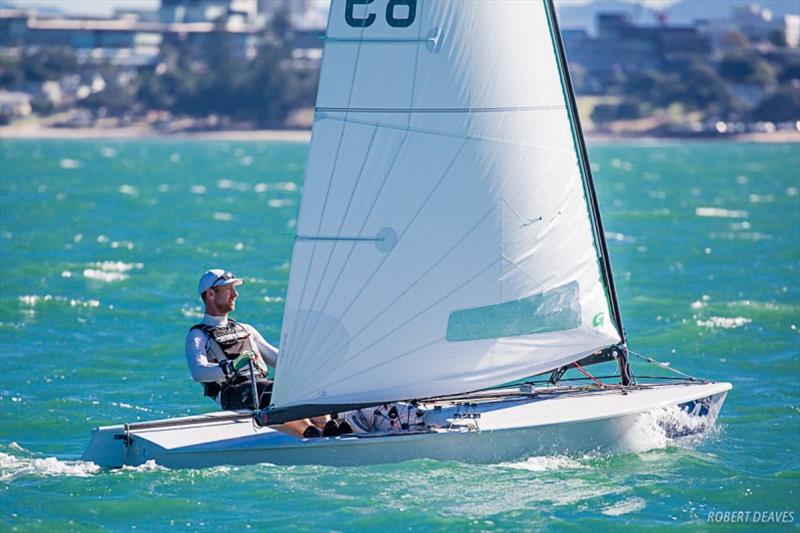 Fredrik Lööf photo copyright Robert Deaves taken at Wakatere Boating Club and featuring the OK class