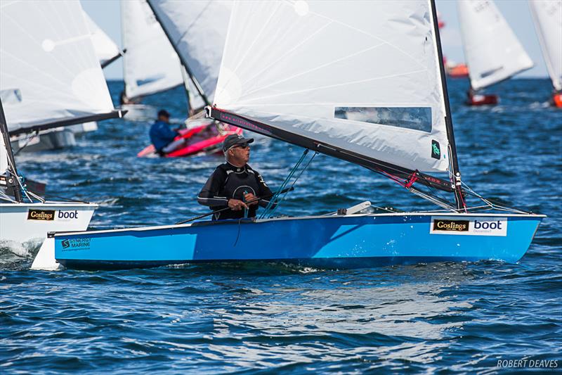 Greg Wilcox - OK Dinghy European Championship - Kiel, Germany photo copyright Robert Deaves taken at  and featuring the OK class