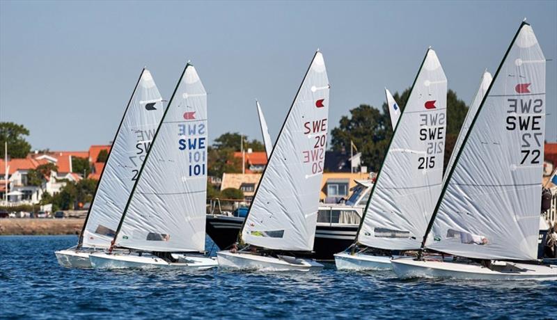 OK Dinghy fleet in Sweden photo copyright Robert Deaves taken at  and featuring the OK class