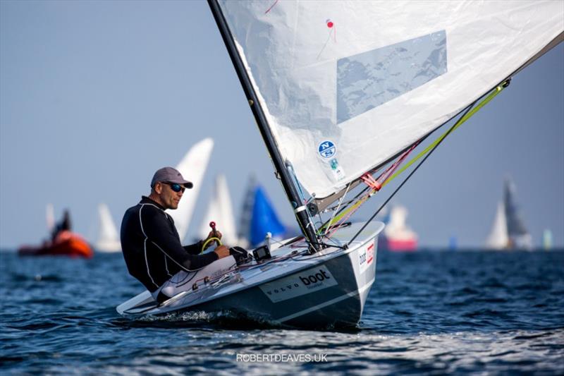 Andre Budzien - OK Dinghy class at Kieler Woche photo copyright Robert Deaves taken at Kieler Yacht Club and featuring the OK class