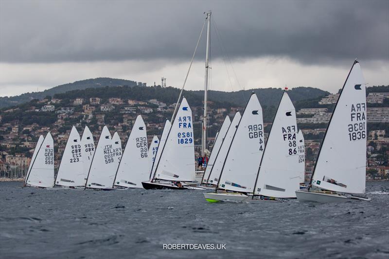 Start Race 2 - OK Dinghy Autumn Trophy 2021 photo copyright Robert Deaves taken at Société Nautique de Bandol and featuring the OK class