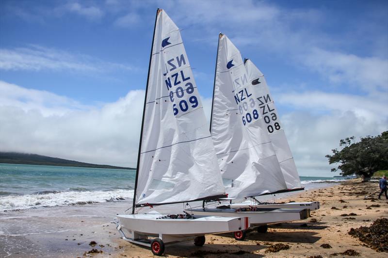 The first three of the Maverick OK Dinghies ready to sail - Wakatere BC October 25, 2021 photo copyright Richard Gladwell - Sail-World.com/nz taken at Wakatere Boating Club and featuring the OK class