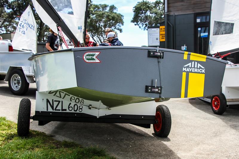 Another view of the Maverick OK hull - giving some idea of how the extra volume has been worked into the Leech design within the class rule  restrictions photo copyright Richard Gladwell / Sail-World.com taken at Wakatere Boating Club and featuring the OK class