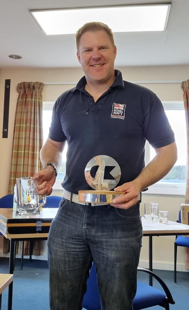 Russ Clarke wins the OK Sprint event at Burghfield photo copyright Richard Burton taken at Burghfield Sailing Club and featuring the OK class