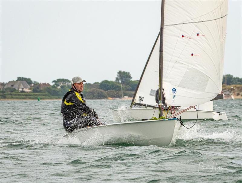 Andrew Mills during the OK Open at HISC photo copyright Peter Hickson taken at Hayling Island Sailing Club and featuring the OK class