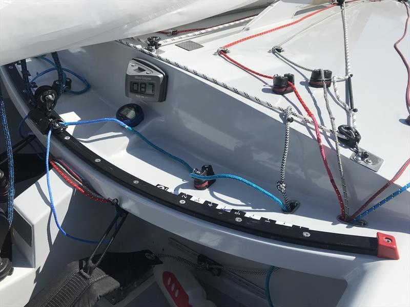 Jim Hunt's new boat with solid 'snack tray' for the traveller photo copyright Karen Robertson taken at Herne Bay Sailing Club and featuring the OK class