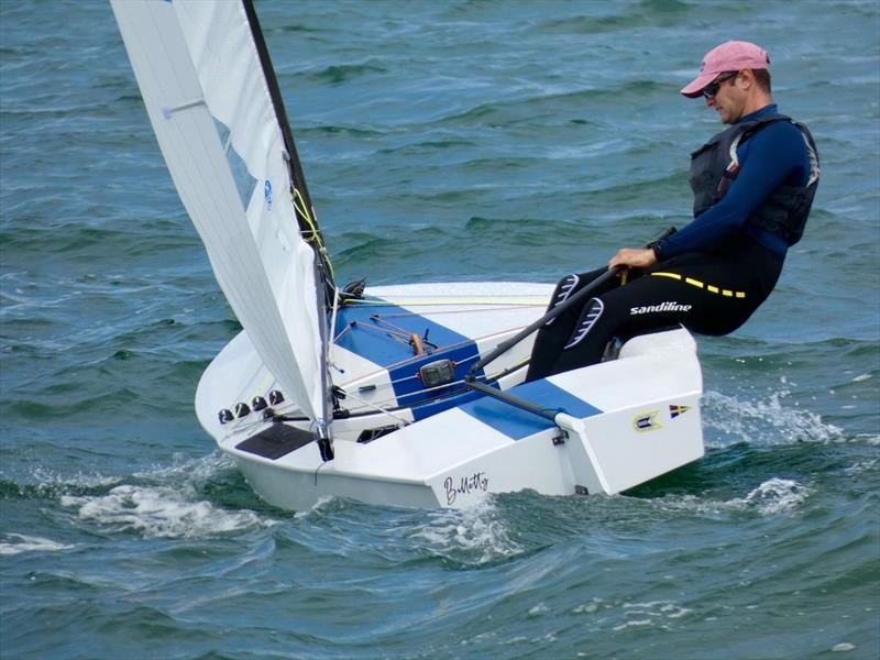 Jim Downer sailing his homebuilt boat photo copyright Jenny Clark taken at Herne Bay Sailing Club and featuring the OK class