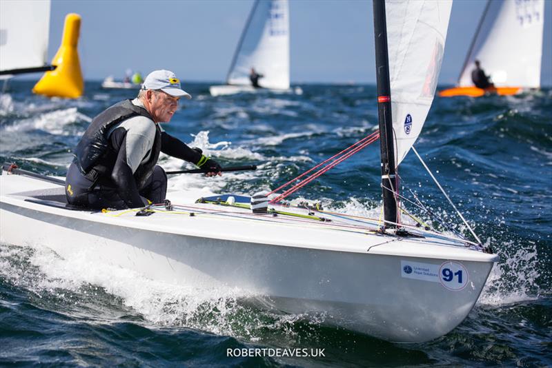 Simon Probert, NZL - OK Dinghy Worlds in Marstrand day 3 photo copyright Robert Deaves taken at  and featuring the OK class