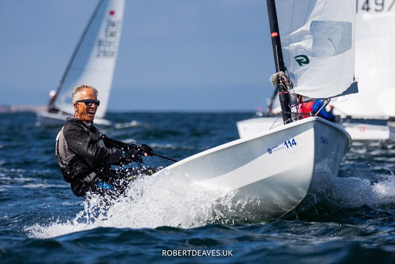 Mats Caap, SWE - OK Dinghy Worlds in Marstrand day 3 photo copyright Robert Deaves taken at  and featuring the OK class