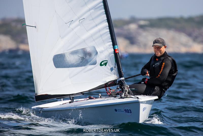 Niklas Edler, SWE - OK Dinghy Worlds in Marstrand day 3 photo copyright Robert Deaves taken at  and featuring the OK class