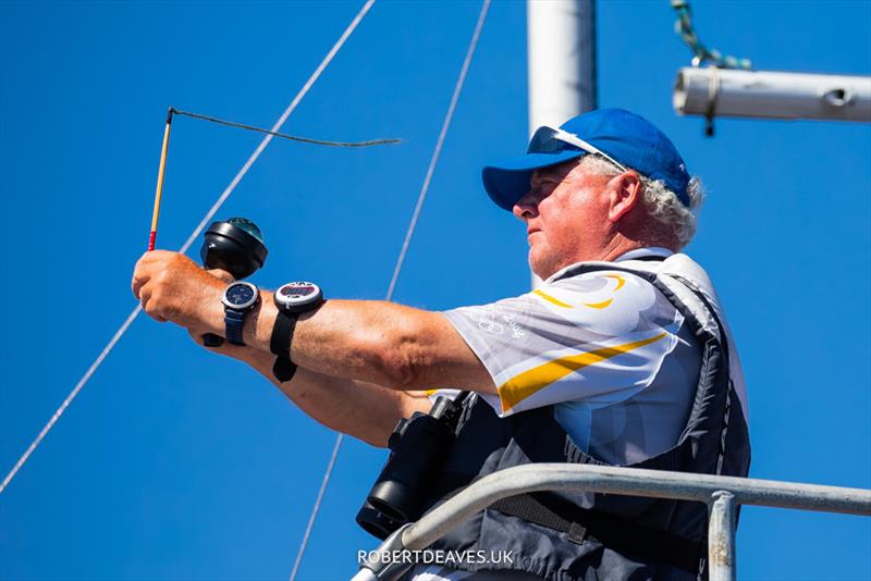 PRO HP Hylander trying to find wind on the final day of the OK Dinghy Worlds in Marstrand - photo © Robert Deaves / www.robertdeaves.uk