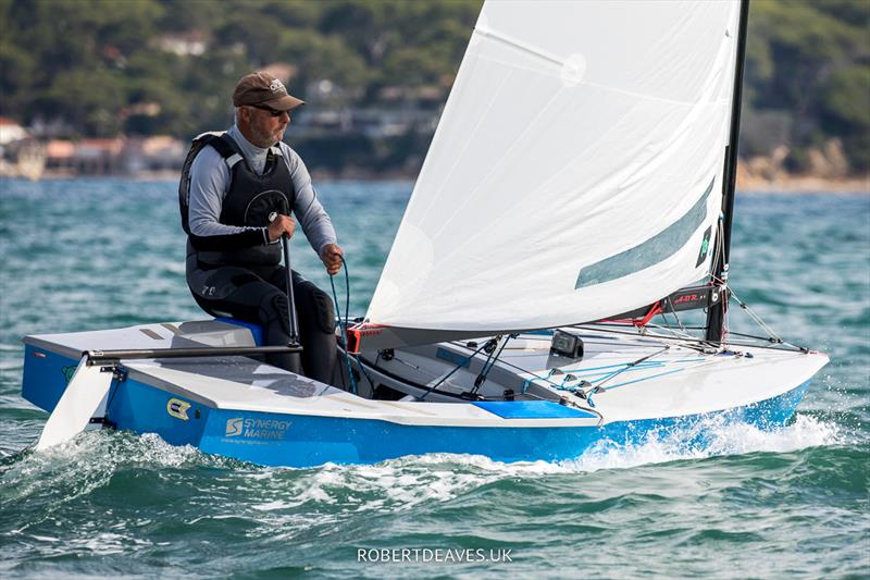 OK Dinghy Europeans in Bandol - Greg Wilcox - photo © Robert Deaves / www.robertdeaves.uk