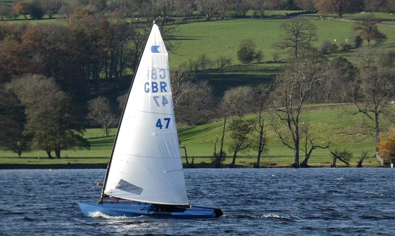 Bernard Clark during the Ullswater Yacht Club Winter Series 2022 photo copyright Jennie Clark taken at Ullswater Yacht Club and featuring the OK class