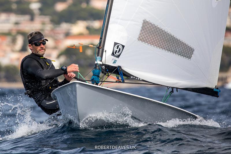 Ed Bradburn at the 2022 OK Dinghy European Championship, Bandol, France - photo © Robert Deaves / www.robertdeaves.uk