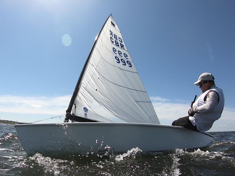 Simon Allen during the 2022 OK Nationals at Herne Bay photo copyright Karen Robertson taken at Herne Bay Sailing Club and featuring the OK class