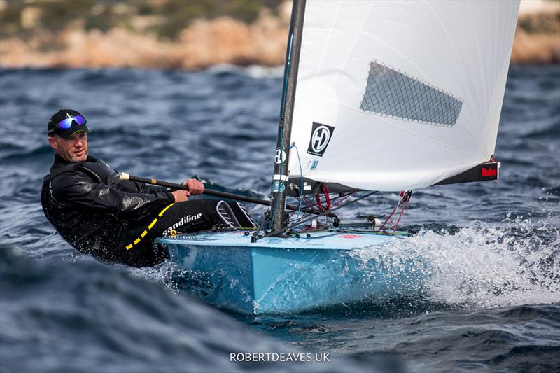 Andy Davies at the 2022 OK Dinghy European Championship, Bandol, France - photo © Robert Deaves / www.robertdeaves.uk