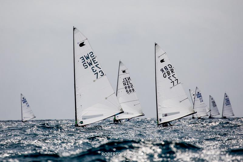 OK Dinghy Worlds Day 2 - Race 4 photo copyright Robert Deaves / www.robertdeaves.uk taken at Lyme Regis Sailing Club and featuring the OK class