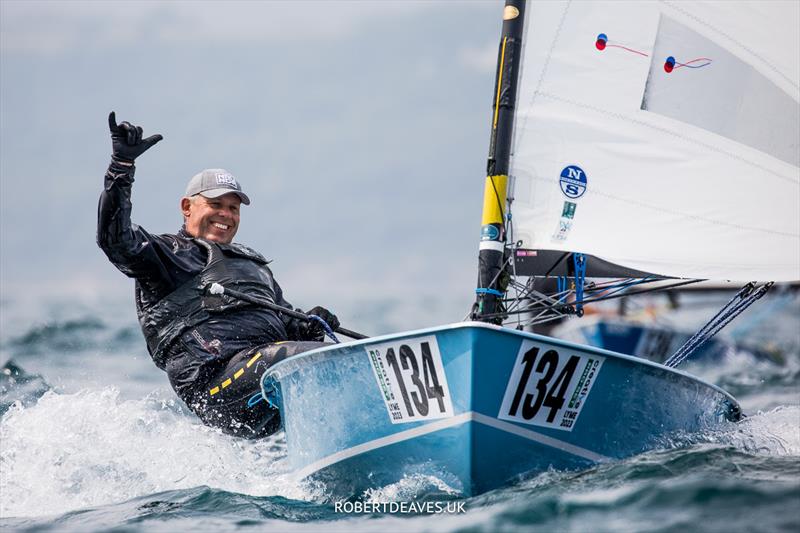 OK Dinghy Worlds Day 3 - Thomas Hansson-Mild, SWE - photo © Robert Deaves / www.robertdeaves.uk