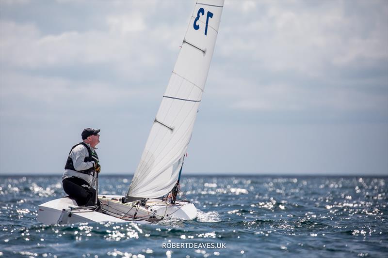 OK Dinghy Worlds Day 4 - James Dyas, GBR - photo © Robert Deaves / www.robertdeaves.uk