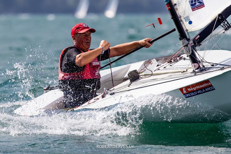 OK Dinghy Europeans Day 3 - Bo Petersen, DEN photo copyright Robert Deaves taken at Circolo Vela Arco and featuring the OK class