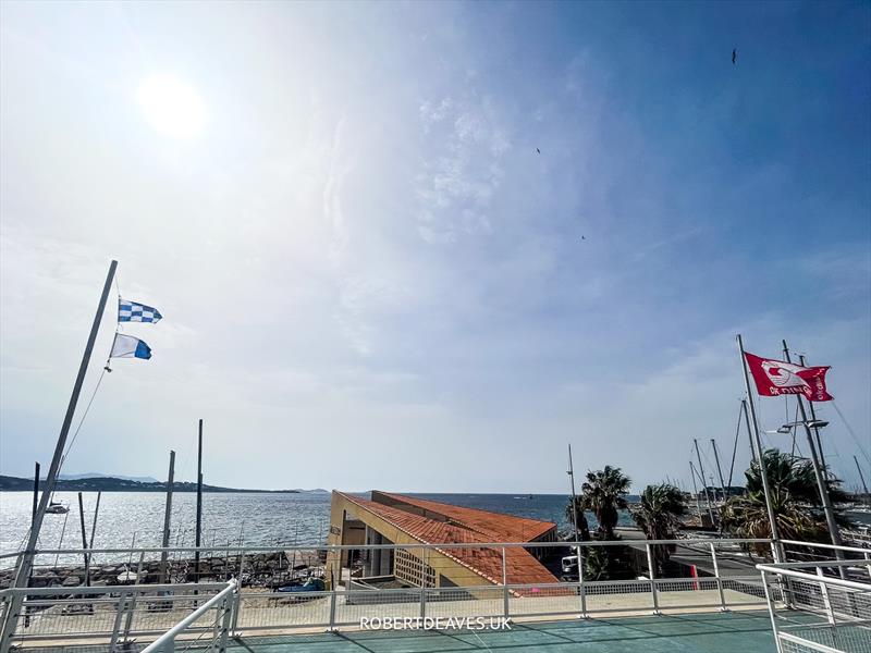 OK Dinghy Autumn Trophy in Bandol - With a strong wind warning in place, racing on the second day was abandoned early photo copyright Robert Deaves / www.robertdeaves.uk taken at Société Nautique de Bandol and featuring the OK class