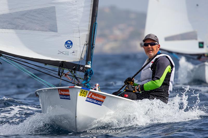 OK Dinghy Autumn Trophy in Bandol Day 3 - Morten Jacobsen is in seventh photo copyright Robert Deaves / www.robertdeaves.uk taken at Société Nautique de Bandol and featuring the OK class